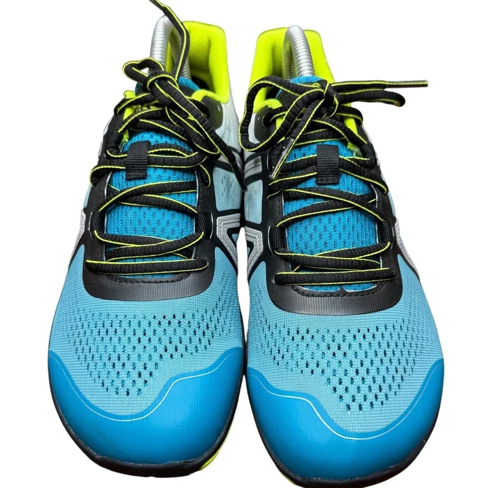 Xero Shoes HFS Mens 8 Blue Black Neon Minimalist Barefoot Road Running Sneakers